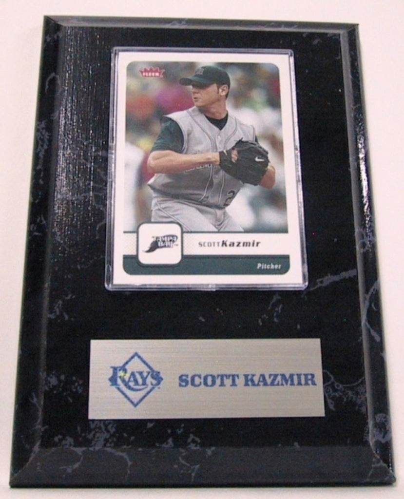 MLB Card Plaques - Tampa Bay Rays-Scott Kazmir