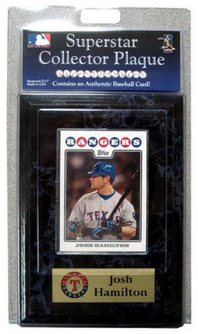 MLB Texas Rangers Josh Hamilton Card Plaque
