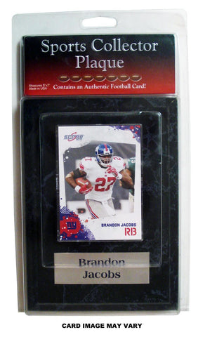 5X7 Authentic Card Plaque - Brandon Jacobs - New York Giants