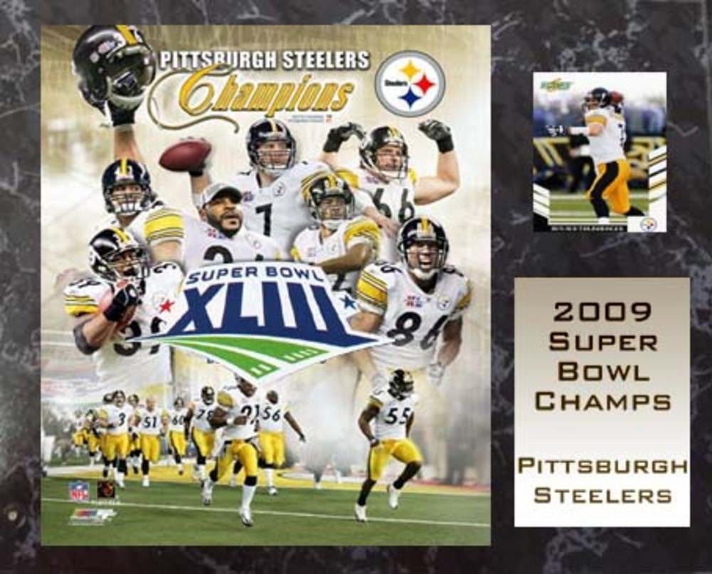 NFL Pittsburgh Steelers Super Bowl 43 Card Plaque