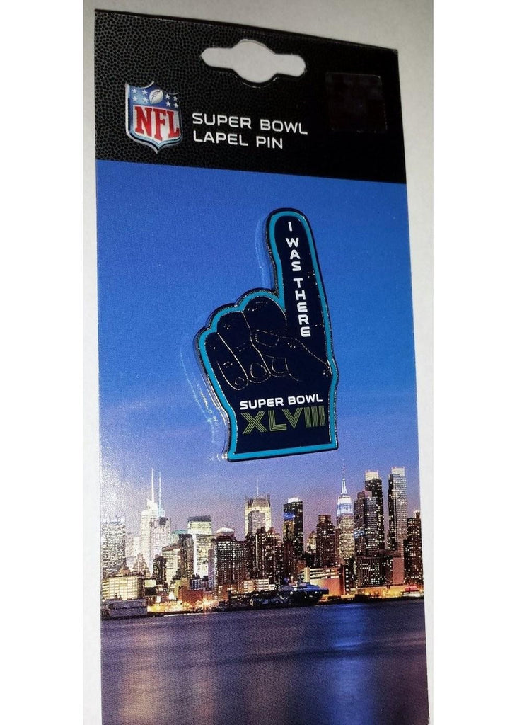 NFL I Was There Foam Finger Super Bowl XLVIII Lapel Pin NY NJ 2014