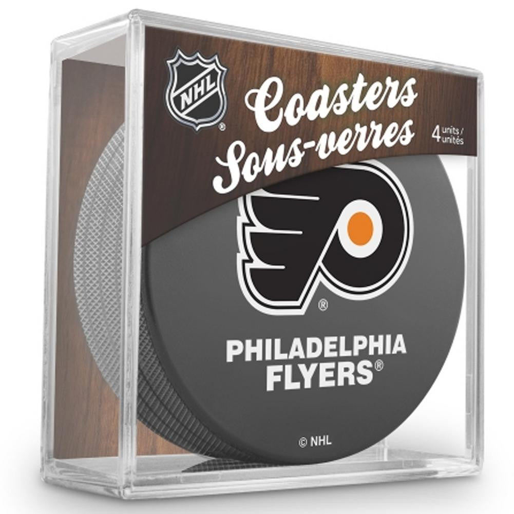 Philadelphia Flyers Hockey Puck Coasters Set In Case