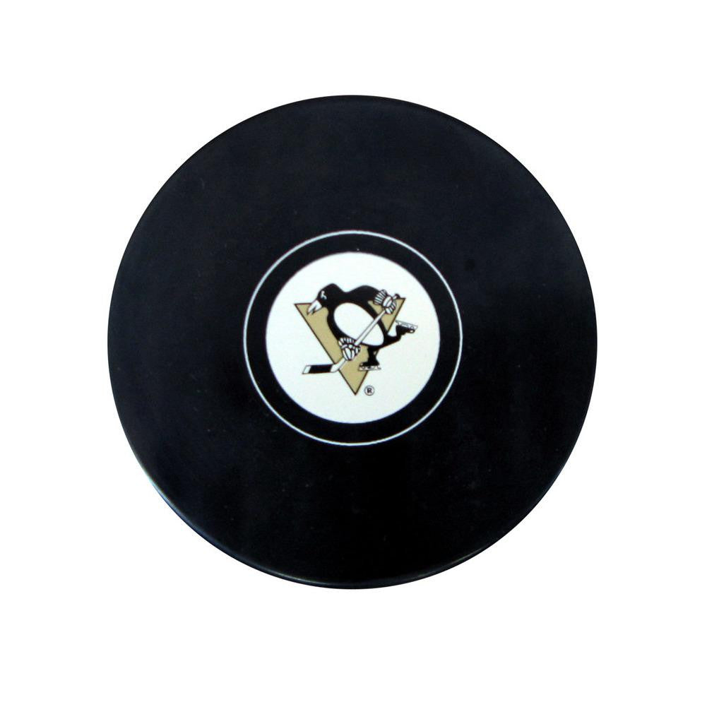 Team Logo Hockey Puck - Pittsburgh Penguins