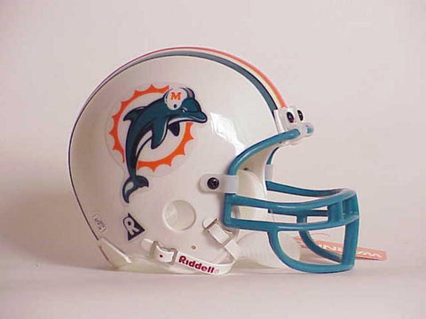 Official NFL Miami Dolphins Mini Speed American Football Helmet By Riddell