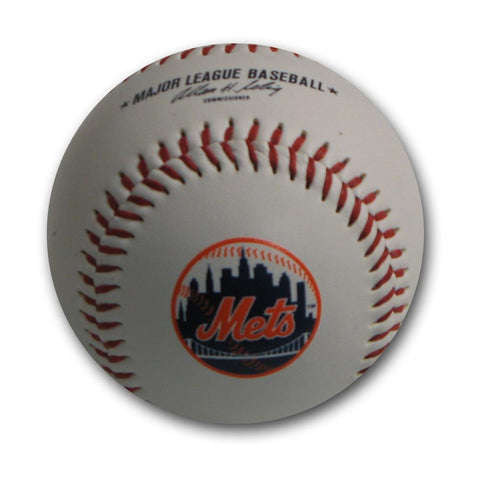 Blank Leather MLB Team Logo Baseballs - New York Mets