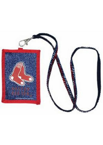 MLB Boston Red Sox Beaded Lanyard Wallet