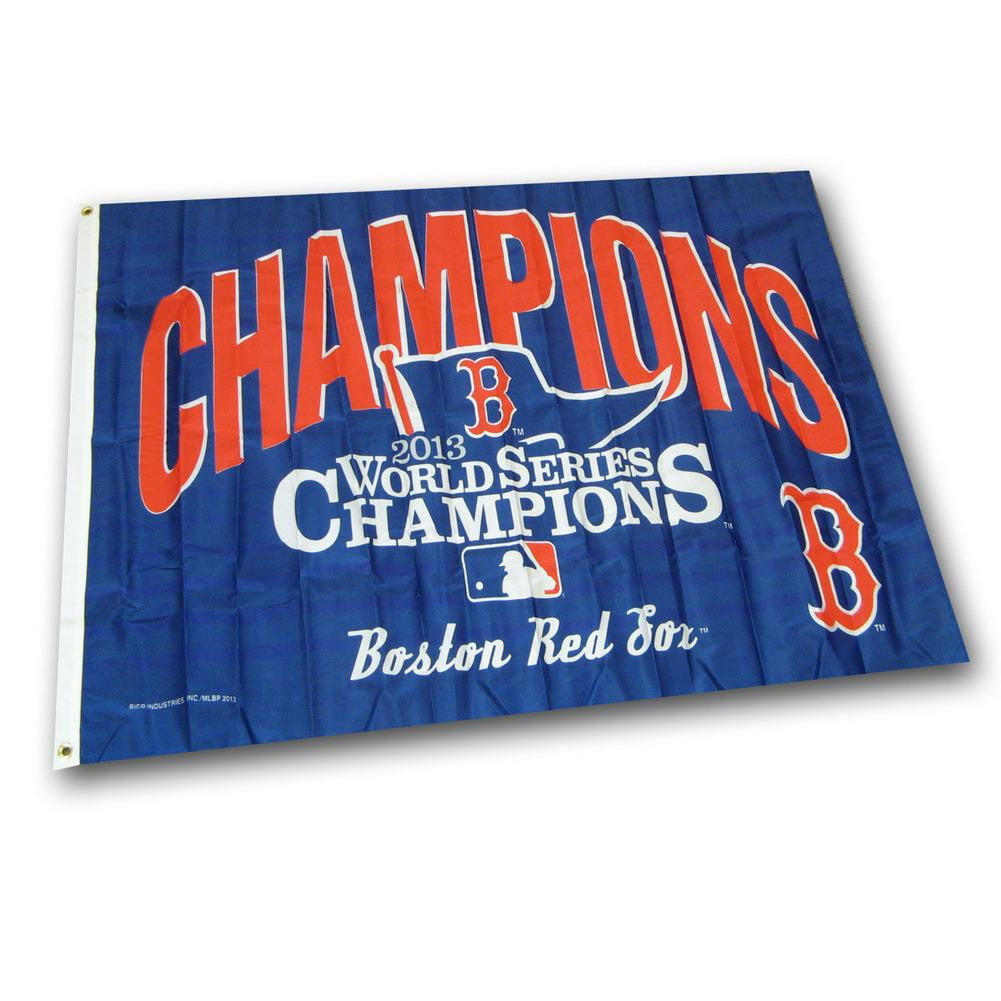MLB Boston Red Sox 2013 World Series Champions 3-Foot by 5-Foot Banner Flag