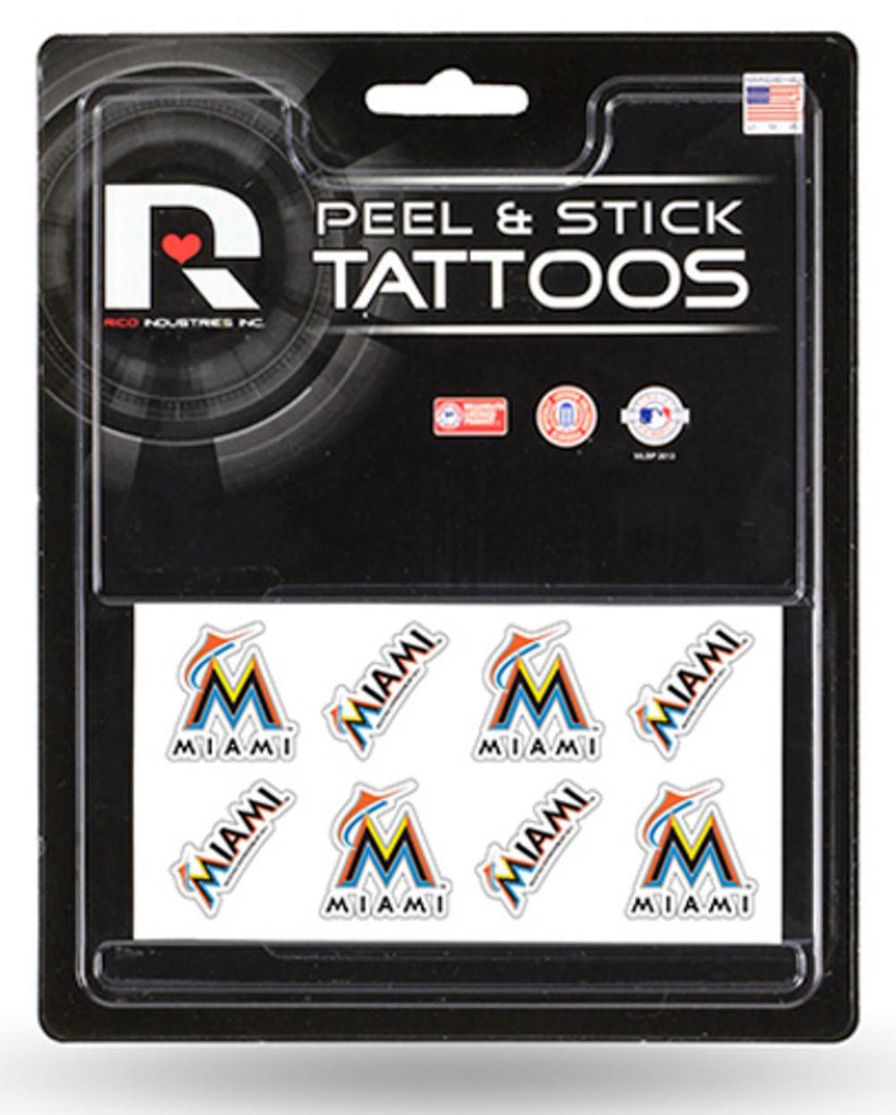 MLB Florida Marlins 8-Pack Waterless Temporary Tattoos