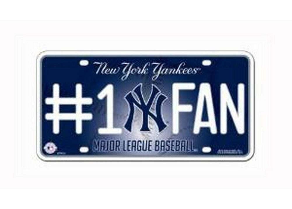 MLB New York Yankees Number One Fan License Plate