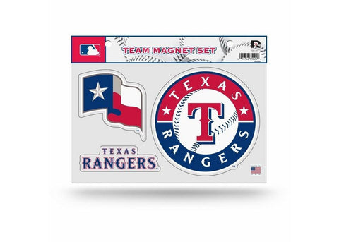 Texas Rangers Official MLB 8 inch x 11 inch 3 Piece Team Magnet Sheet