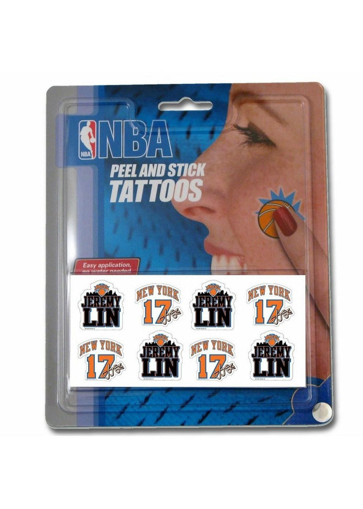 RICO Industries NBA New York Knicks Jeremy Lin #17 Peel and Stick Tattoos