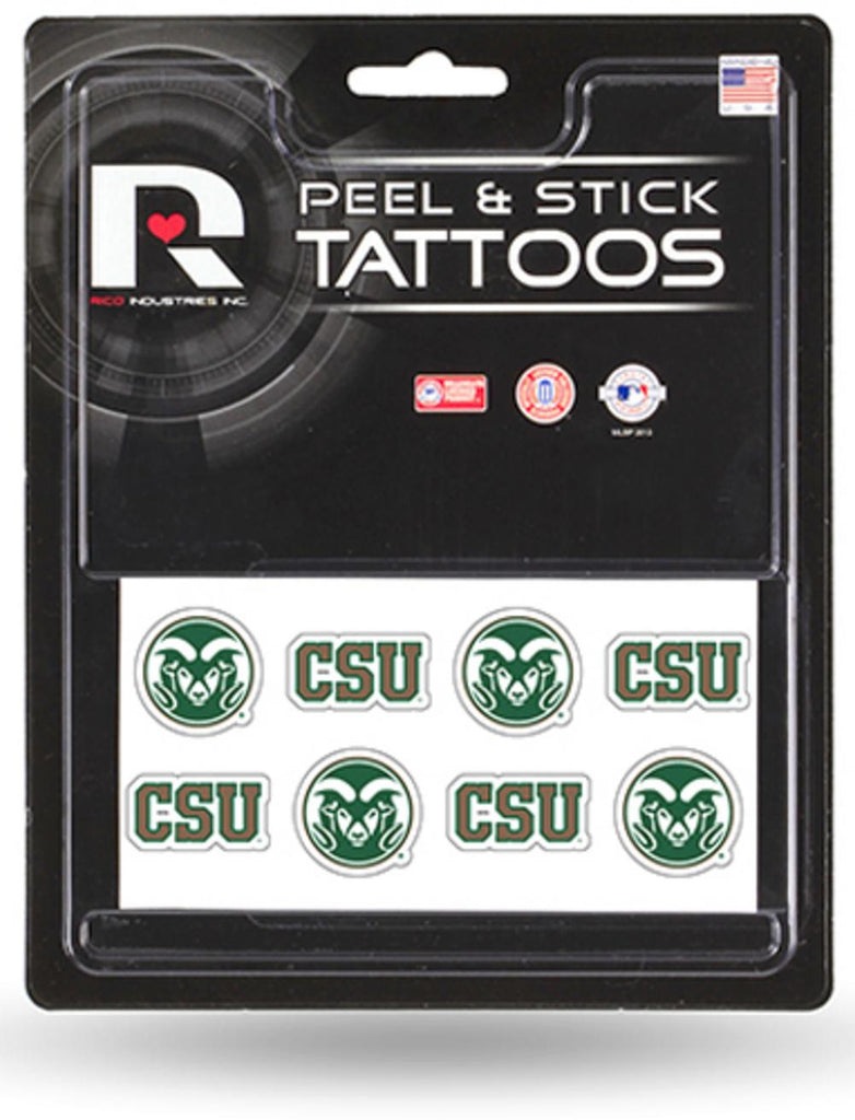 NCAA Colorado State University Rams 8 Piece Temporary Tattoos