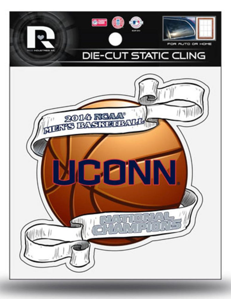 Rico Die Cut Static Cling - NCAA University of Connecticut 2014 Champions