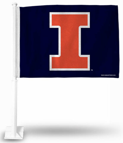 NCAA University of Illinois Fighting Illini Car Flag