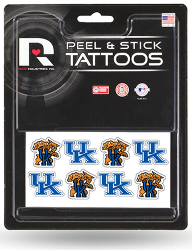 NCAA University of Kentucky Wildcats 8 Piece Temporary Tattoos