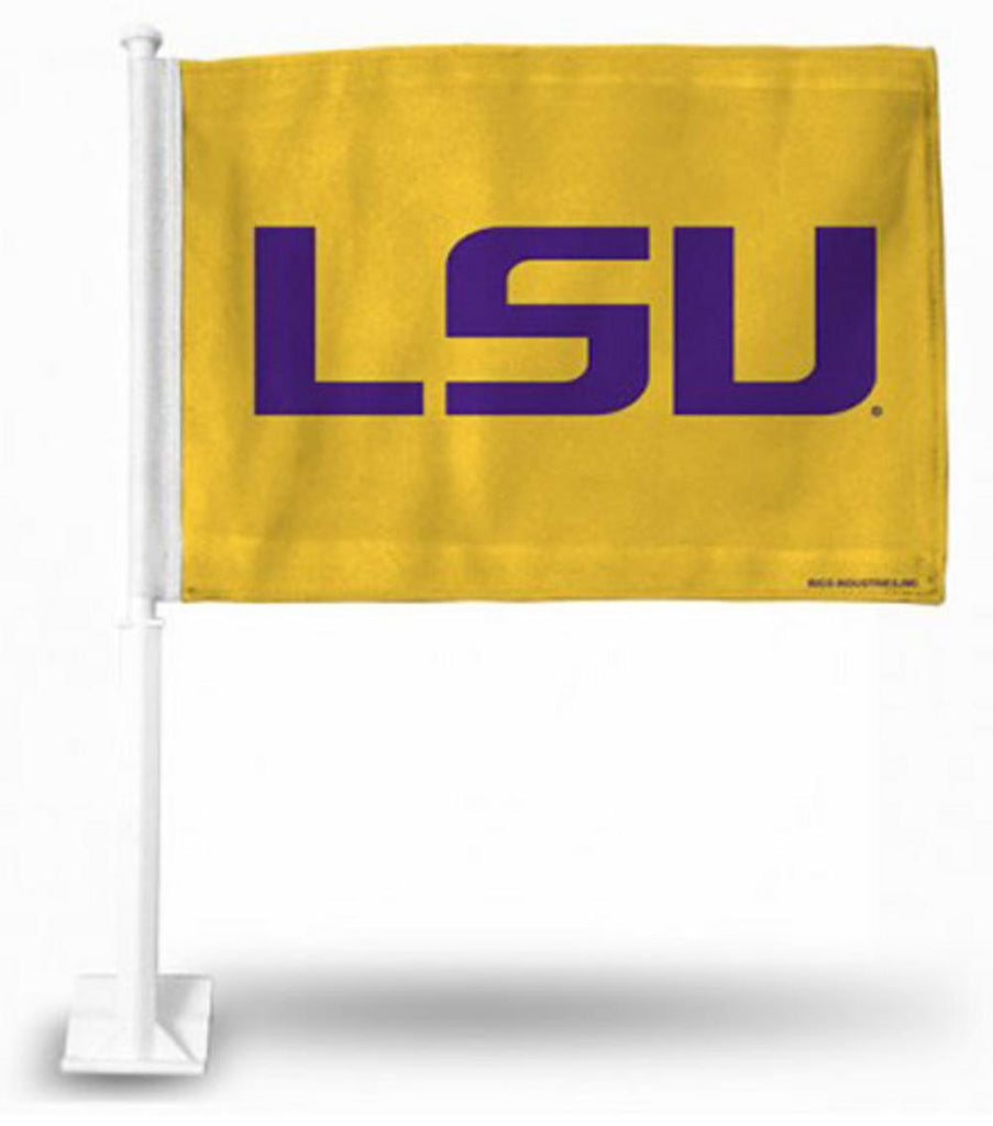 NCAA LSU Tigers Car Flag  Yellow