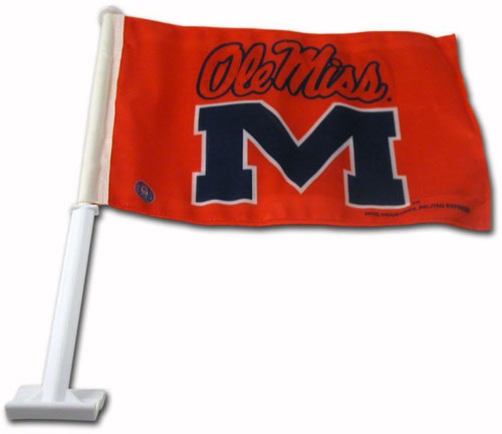 NCAA University of Mississippi (Ole Miss) Rebels Car Flag