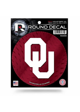 Rico Round Vinyl Decal - NCAA University of Oklahoma