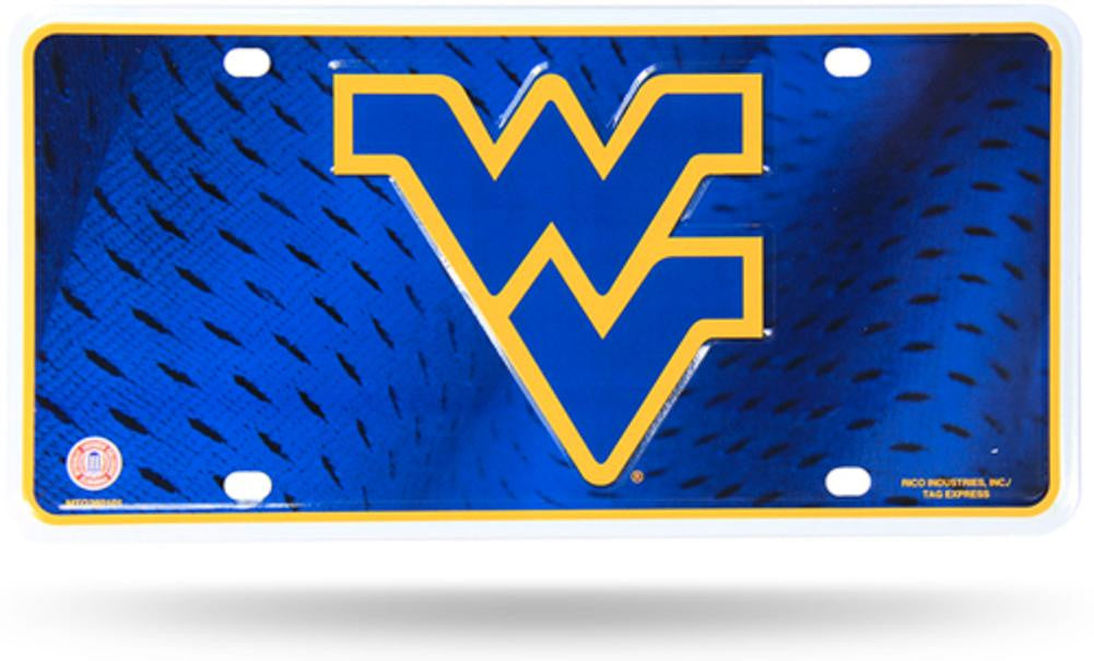 NCAA West Virginia Mountaineers Metal License Plate Tag