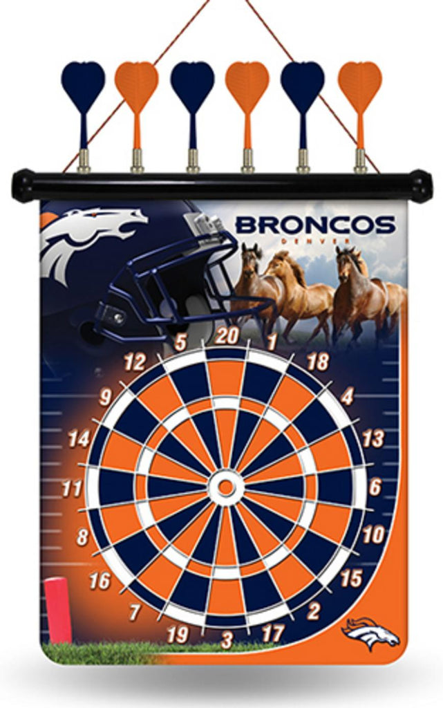 NFL Denver Broncos Magnetic Dart Board Set