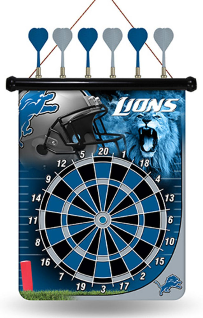 NFL Detroit Lions Magnetic Dart Board Set