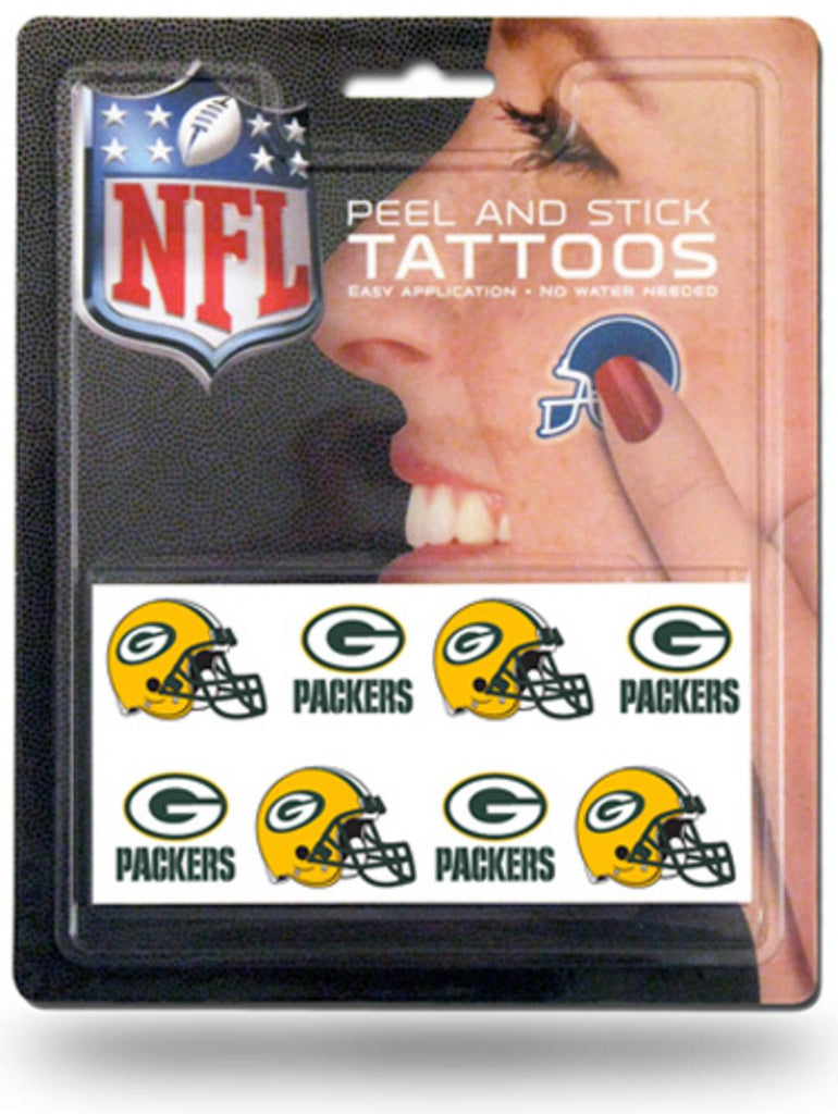 NFL Green Bay Packers 8 Piece Temporary Tattoos