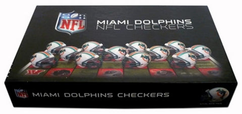 NFL Miami Dolphins Checkers Game Set