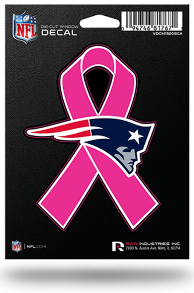 NFL New England Patriots Breast Cancer Die-Cut Decal