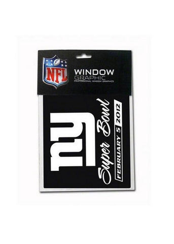 NFL New York Giants Super Bowl XLVI (46) Window Decal Cling