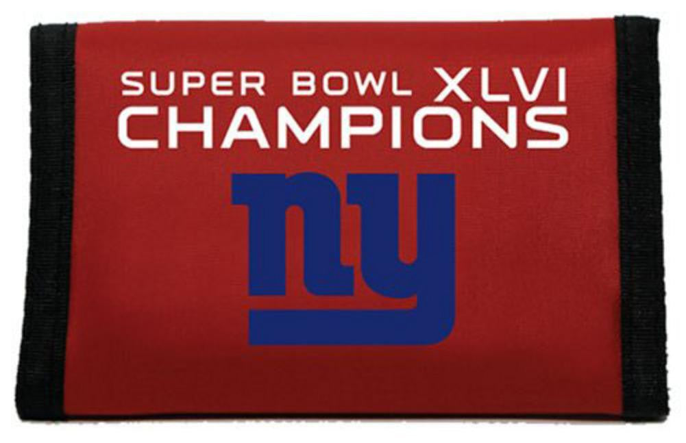 NFL New York Giants Super Bowl XLVI (46) Champs Tri-Fold Nylon Wallet