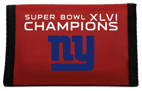 NFL New York Giants Super Bowl XLVI (46) Champs Tri-Fold Nylon Wallet