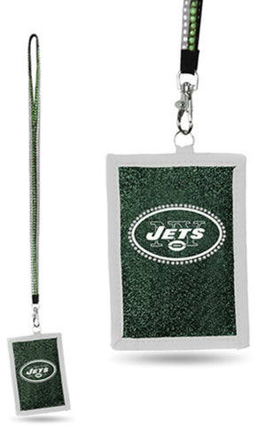 NFL New York Jets Lanyard with Nylon Wallet