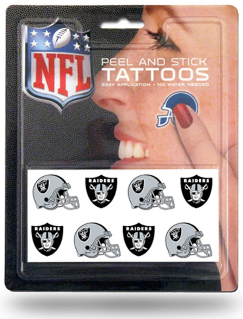 NFL Oakland Raiders 8 Piece Temporary Tattoos