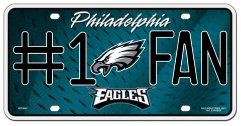 NFL Philadelphia Eagles 1 Fan License Plate Tag
