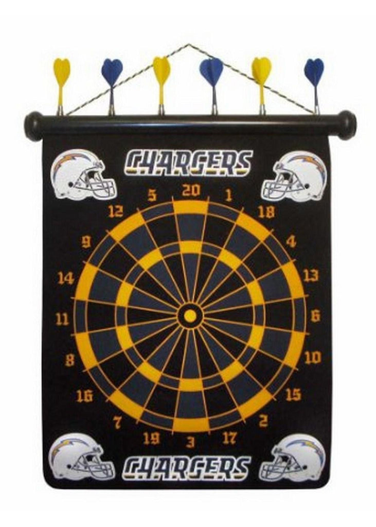 NFL San Diego Chargers Magnetic Dart Board Set