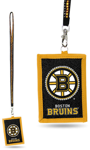 NHL Boston Bruins Lanyard with Nylon Wallet