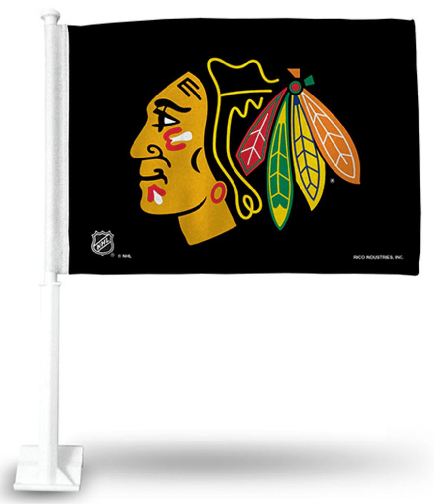 Rico Car Flag - NHL Chicago Blackhawks - Black