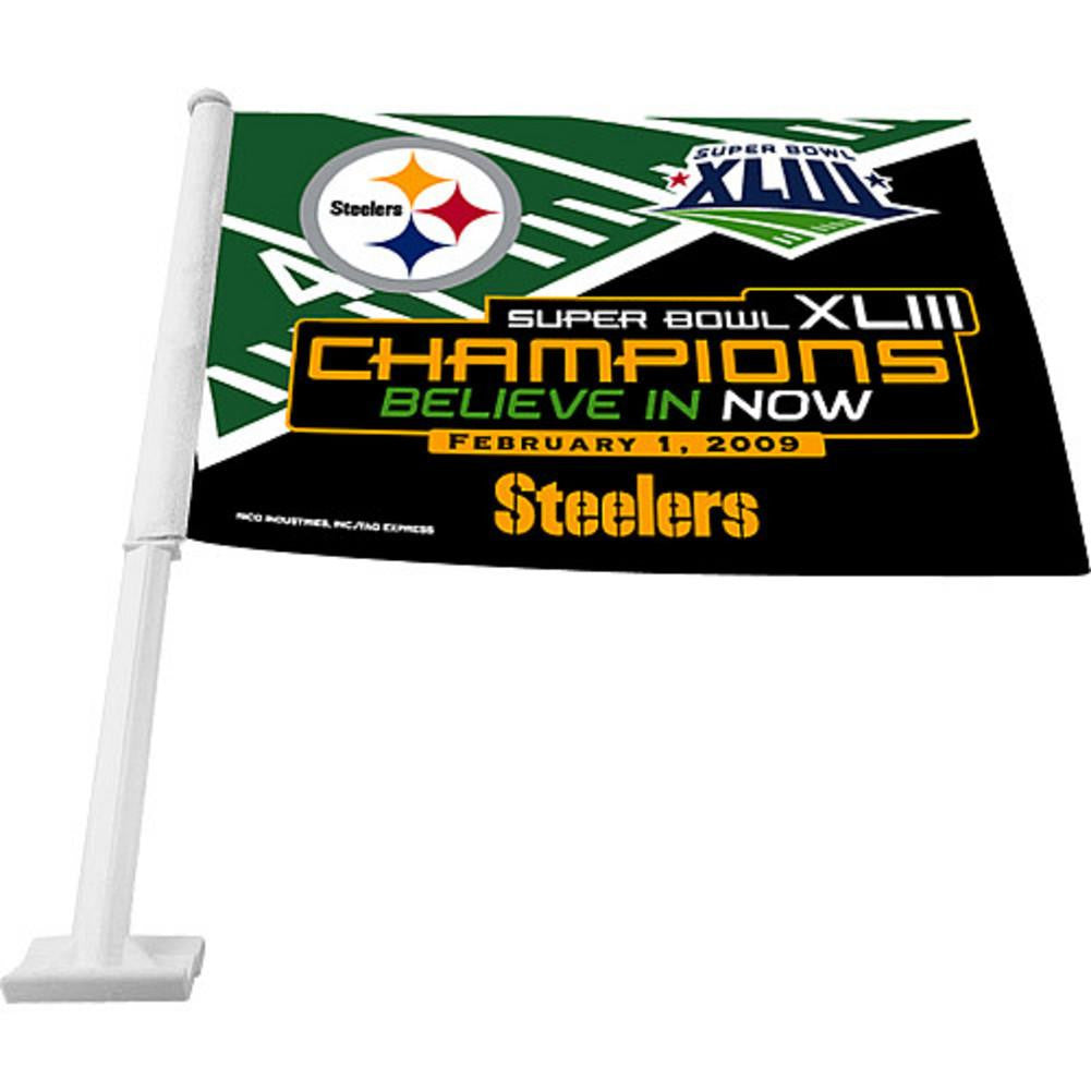 Rico Super Bowl 43 Champions Steelers Car Flag