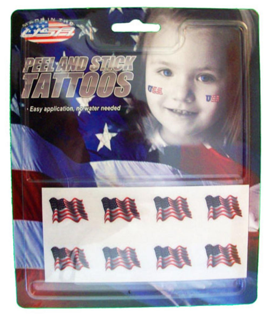 Rico Industries Peel and Stick Tattoos ~ USA ~ (FLAG