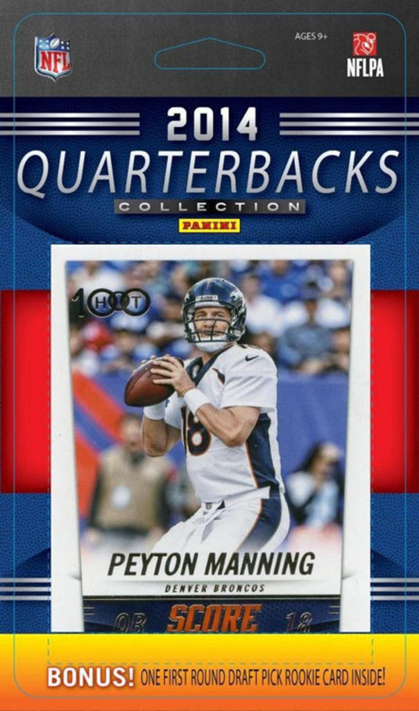 2014 Score NFL Football Quarterbacks Collection Special Edition Factory Sealed 10 Card QB Set Including the HOT 100 Issues of Peyton Manning  Tom Brad