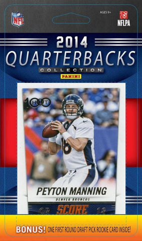 2014 Score NFL Football Quarterbacks Collection Special Edition Factory Sealed 10 Card QB Set Including the HOT 100 Issues of Peyton Manning  Tom Brad