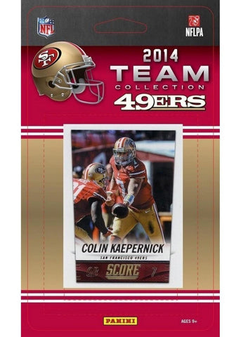 San Francisco 49ers 2014 Score NFL Football Factory Sealed 13 Card Team Set Including Colin Kaepernick  Frank Gore  Vernon Davis Plus