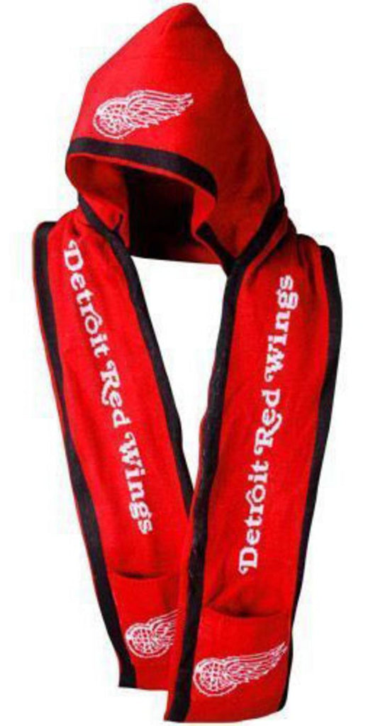 NHL Detroit Red Wings Red Hooded Knit Scarf