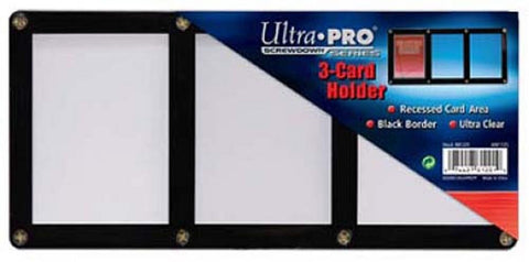 Ultra Pro 3-Card Black Frame Card Holder With Recessed Card Area