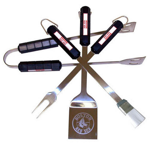 MLB Boston Red Sox 4 Piece BBQ Set