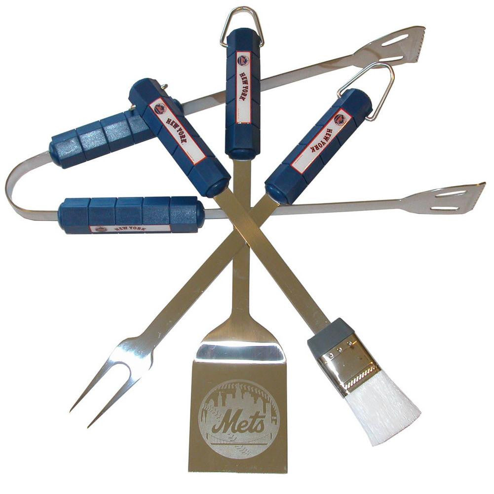 MLB New York Mets 4 Piece BBQ Set