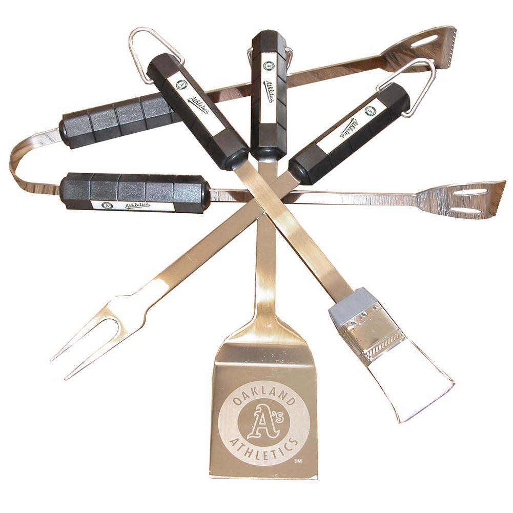 MLB Oakland Athletics 4 Piece BBQ Set