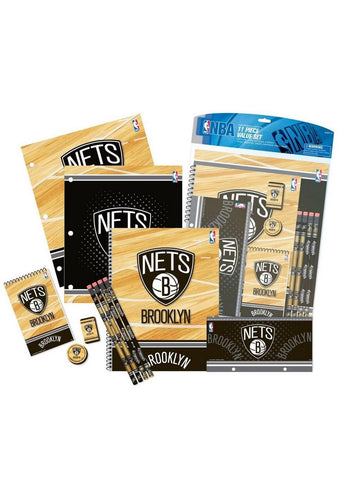 11PC Stationery Set - Brooklyn Nets