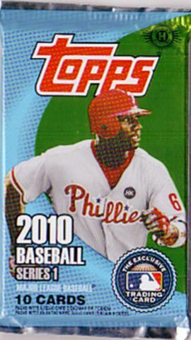 2010 Topps MLB Series 1 Individual Gravity Feed Pack