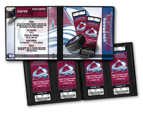 Ticket Album NHL - Colorado Avalanche (Holds 96 Tickets)